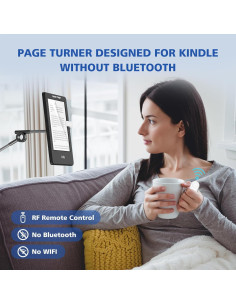 Pasador de Página Remoto DATAFY para Kindle Blanco - Compatible con Paperwhite y Oasis 2