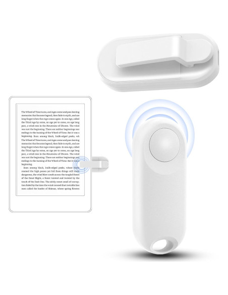 Pasador de Página Remoto DATAFY para Kindle Blanco - Compatible con Paperwhite y Oasis Pasador de Página Remoto DATAFY para Kindle Blanco - Compatible con Paperwhite y Oasis