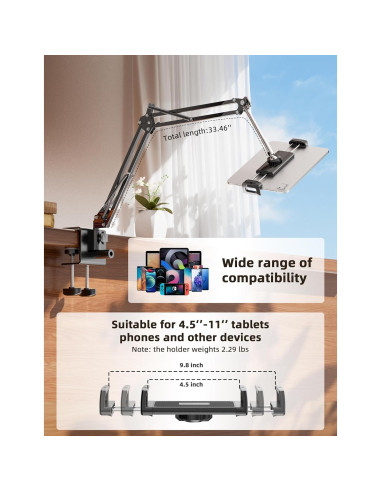 Soporte para Kindle con Control Remoto - Ajustable 360