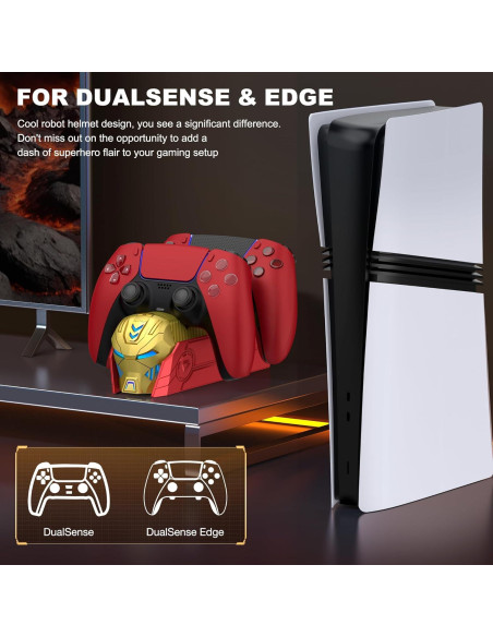 Estación de Carga Rápida PS5 DualSense/Edge con LED