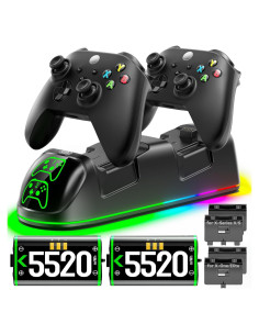 Cargador Xbox Froncha con 2 Baterías 5520mAh y RGB