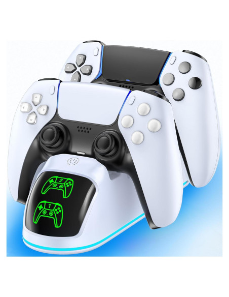 Cargador Doble Rysker para Controladores PS5 DualSense y Edge
