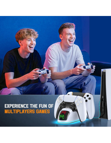 Cargador Doble Rysker para Controladores PS5 DualSense y Edge