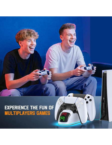 Cargador Doble Rysker para Controladores PS5 DualSense y Edge