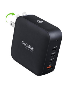 Cargador Rápido GEARit 165W USB-C 4 Puertos GaN PD 3.1