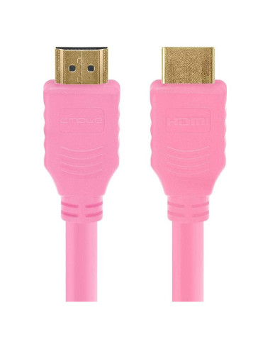 Cable HDMI 4K Alta Velocidad Cmple 0.46m Rosa 28AWG