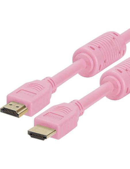 Cable HDMI 4K Alta Velocidad Cmple 0.46m Rosa 28AWG
