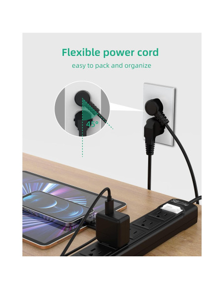 Regleta de Poder a Prueba de Agua Silkycasters 6 Salidas 1.83m