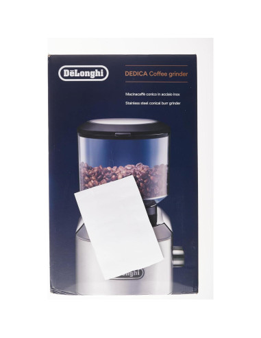 Molinillo de Café De'Longhi KG 521.M con Pantalla LCD Plata