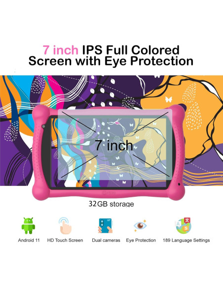 Tableta de Aprendizaje Contixo V10A 7" Rosa 32GB para Niños