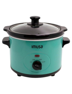 Cocina Lenta Eléctrica IMUSA 1.5 QT Cerámica Verde Azulado