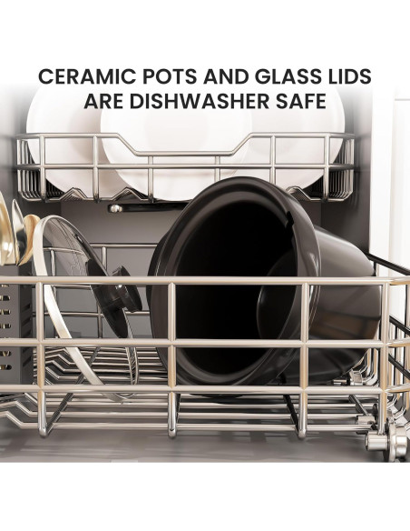 Olla de Cocción Lenta Sunvivi Triple 4.5L Ovalada con Tapa