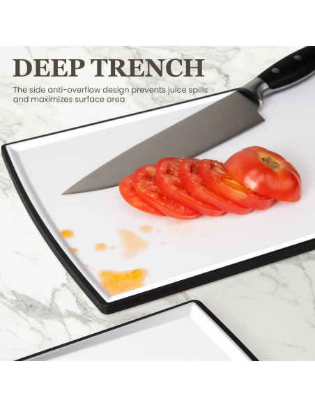 Juego de 3 Tablas de Cortar Antideslizantes Kikcoin 40.6 cm