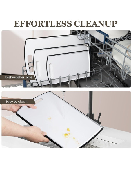 Juego de 3 Tablas de Cortar Antideslizantes Kikcoin 40.6 cm