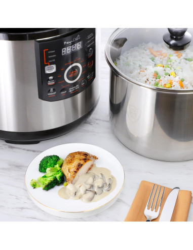 Olla de Presión Eléctrica MegaChef 12Qt Acero Inoxidable