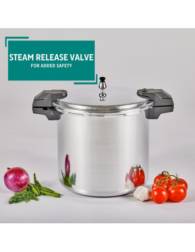 Olla a Presión Mirro 22qt (20.8L) Aluminio 3 Reguladores