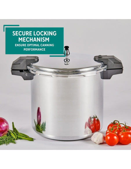 Olla a Presión Mirro 22qt (20.8L) Aluminio 3 Reguladores