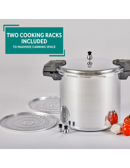 Olla a Presión Mirro 22qt (20.8L) Aluminio 3 Reguladores