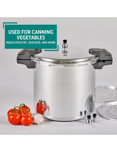 Olla a Presión Mirro 22qt (20.8L) Aluminio 3 Reguladores