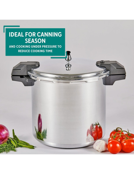 Olla a Presión Mirro 22qt (20.8L) Aluminio 3 Reguladores