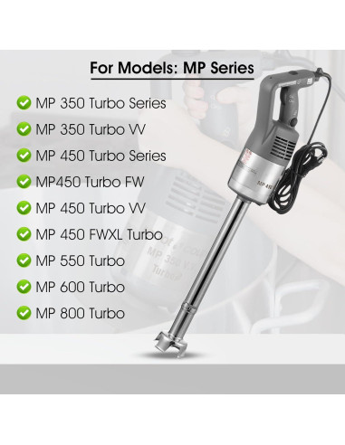 Cable de Alimentación Reemplazo VTNPQ 89143 para Licuadoras MP350/MP450/MP550/MP600/MP800 Turbo - 381 cm PVC Resistente