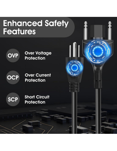 Cable de Alimentación Reemplazo VTNPQ 89143 para Licuadoras MP350/MP450/MP550/MP600/MP800 Turbo - 381 cm PVC Resistente