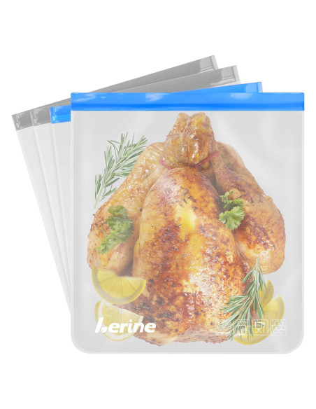 Bolsas Reutilizables para Congelador Lerine 3 Galones - 4 Pzas Bolsas Reutilizables para Congelador Lerine 3 Galones - 4 Pzas