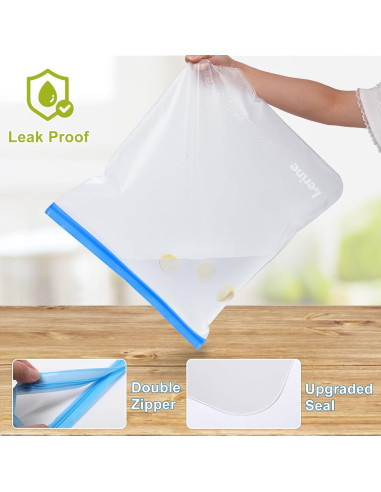 Bolsas Reutilizables para Congelador Lerine 3 Galones - 4 Pzas