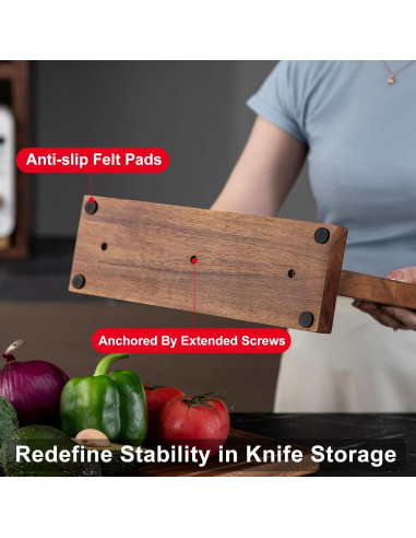 Soporte Magnético de Cuchillos KUCHEASY de Madera 2.44kg