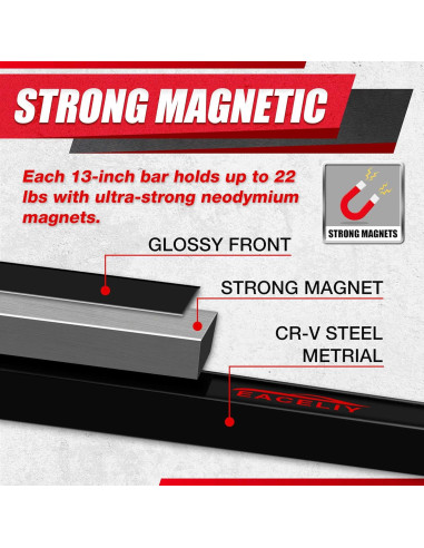 Organizador Magnético EACELIY 6 Piezas 33 cm para Herramientas