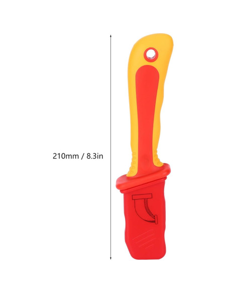 Cuchillo de Electricista Aislado Akozon 1000V 21cm Acero Inoxidable