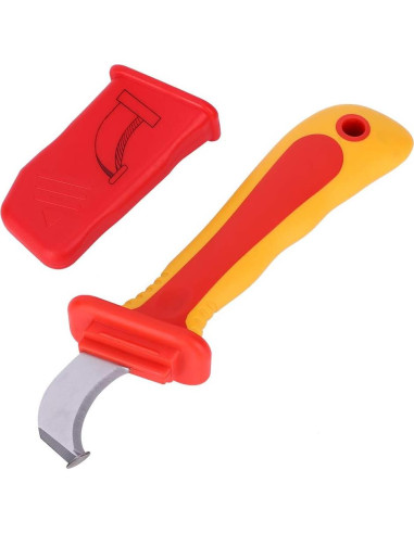 Cuchillo de Electricista Aislado Akozon 1000V 21cm Acero Inoxidable