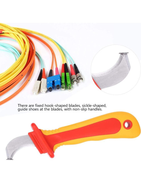 Cuchillo de Electricista Aislado Akozon 1000V 21cm Acero Inoxidable