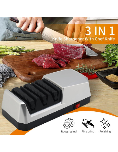 Afilador de cuchillos eléctrico Jovant 3 etapas con diamante