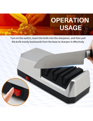 Afilador de cuchillos eléctrico Jovant 3 etapas con diamante