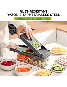 Cortador de Verduras Multi-Función CarboSpin 16 en 1 Verde 2