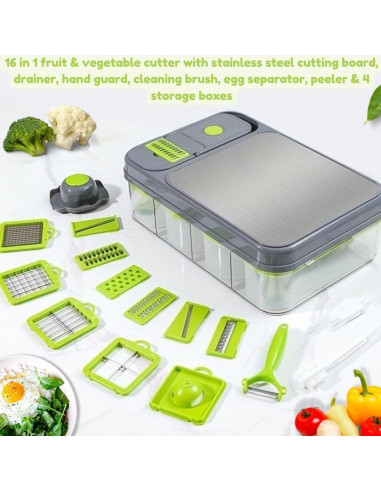 Cortador y Rebanador de Verduras HamZine 3.49 kg Multifuncional