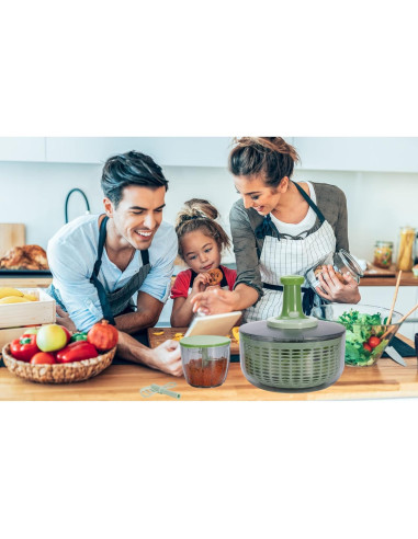 Ensaladera y Picadora Brieftons 6.34L - Compacta y Eficaz