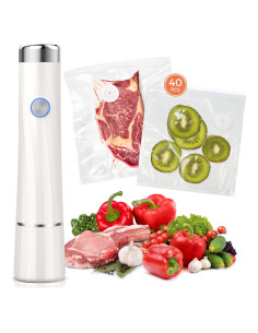 Sellador al vacío Kayiant compacto con 40 bolsas reutilizables