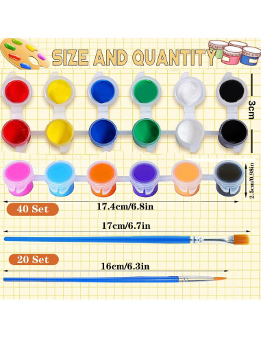 Set de Pintura Acrílica DUA MAIGA 145 Piezas 12 Colores 3ml