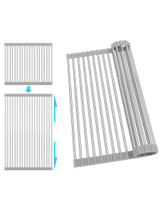 Escurridor de Platos Plegable Romise 22"x13.8" Acero Inoxidable