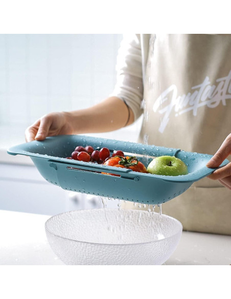 Colador de Fregadero Extensible Genérico Cian 34.5x20 cm