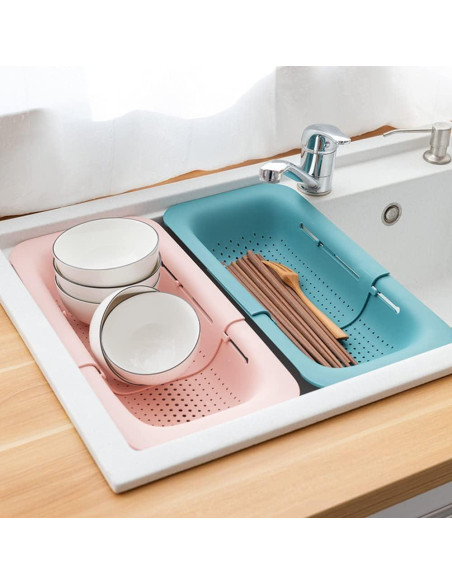 Colador de Fregadero Extensible Genérico Cian 34.5x20 cm