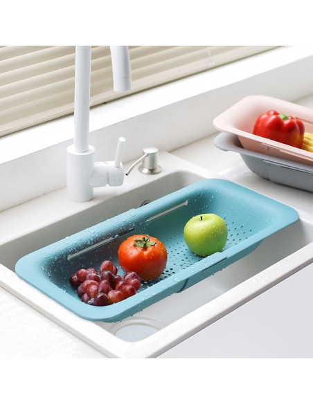 Colador de Fregadero Extensible Genérico Cian 34.5x20 cm