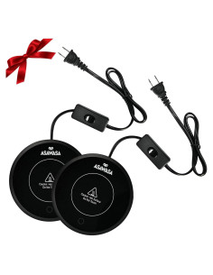 Calentador de Velas Inteligente ASAWASA 11.18 cm Negro 2PCS