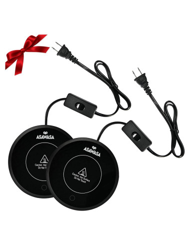 Calentador de Velas Inteligente ASAWASA 11.18 cm Negro 2PCS