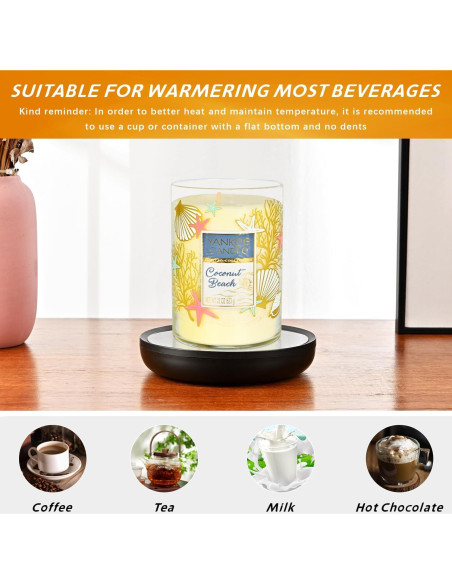 Calentador de Velas Inteligente ASAWASA 11.18 cm Negro 2PCS