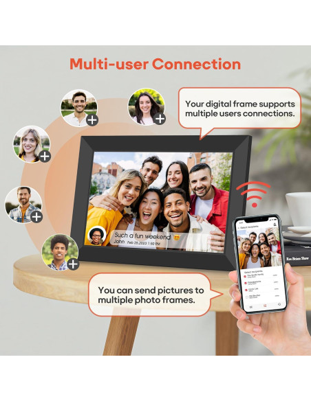 Marco Digital WiFi BIGASUO 10.1" HD 32GB Pantalla Táctil