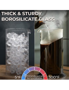 Cafetera Prensa Francesa Cafe Du Chateau 1000ml Acero Inoxidable 2