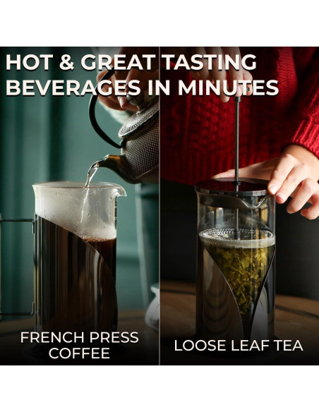 Cafetera Prensa Francesa Cafe Du Chateau 1000ml Acero Inoxidable